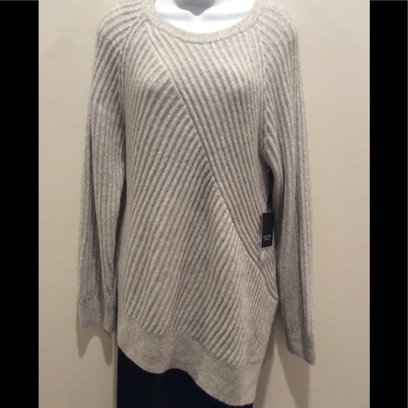 Simply Vera Vera Wang Sweaters - SIMPLY VERA GRAY TEXTURED KNIT TUNIC SWEATER SZ XL